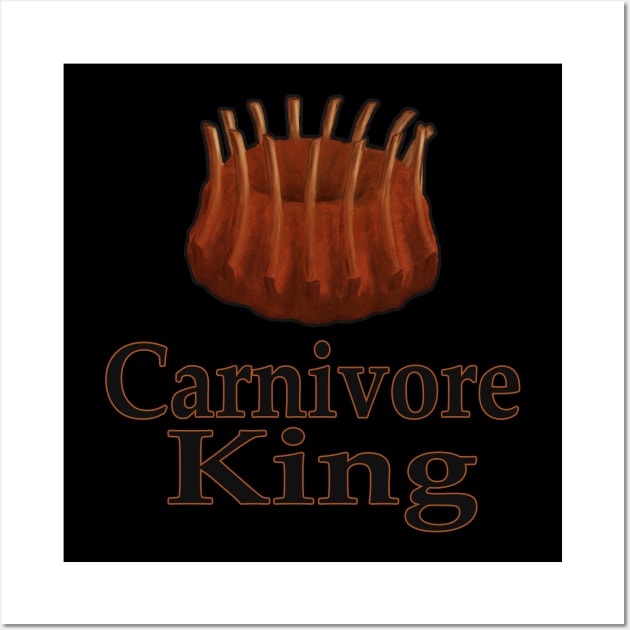 Carnivore King Meat Crown t-shirt and apparel Wall Art by PrimusClothing